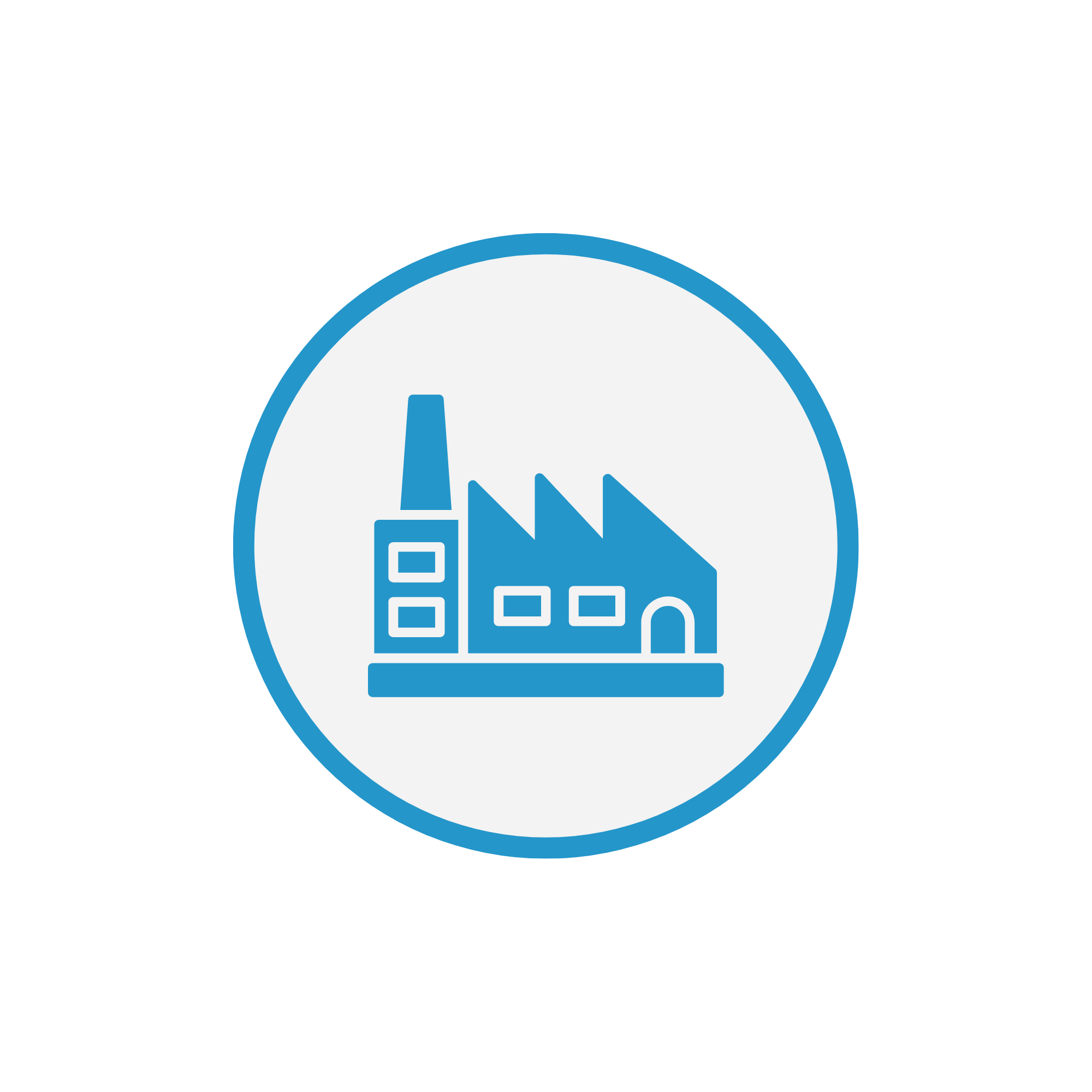 SVG Icon in blau für Trockeneisherstellung in der Industrie