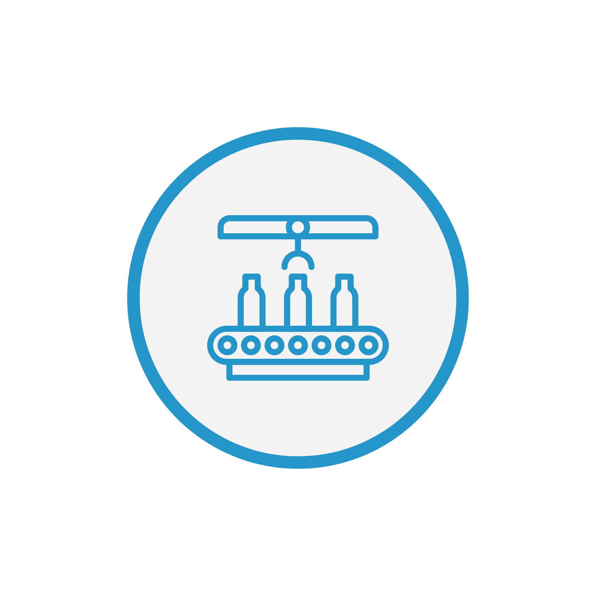 SVG Icon in blau Trockeneisherstellung für Gebäudereinigung